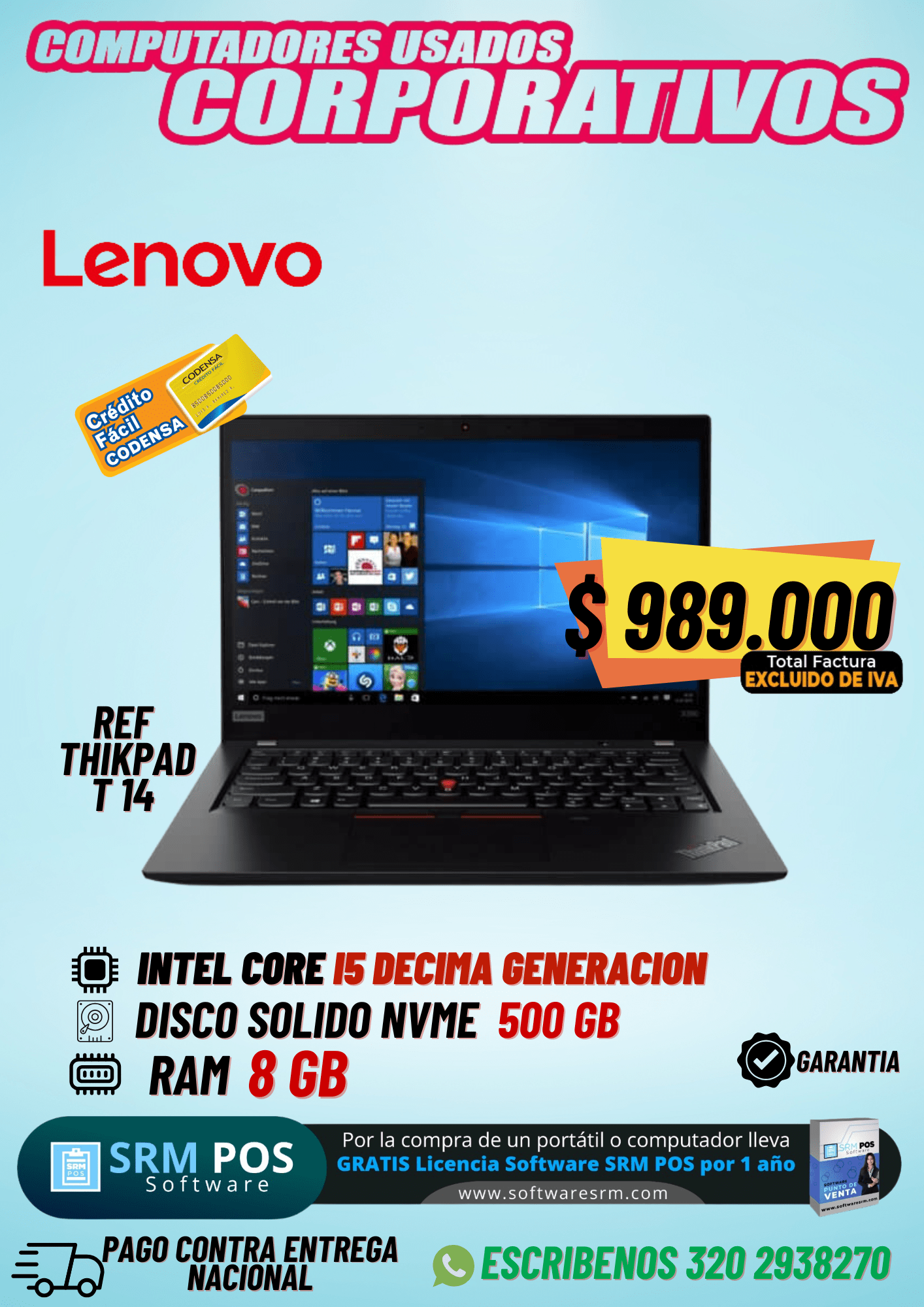 Lenovo T14 Intel Core I5 decima